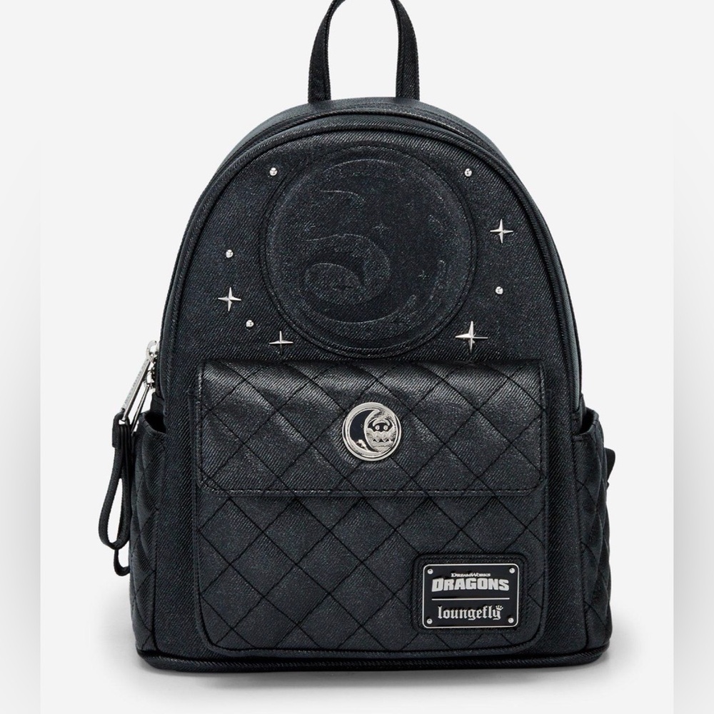 New Loungefly Dreamworks How To Train Your Dragon Night Fury Backpack.